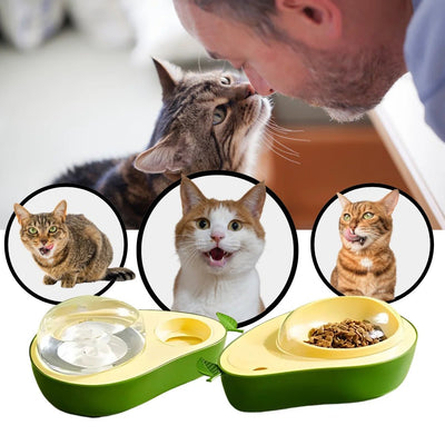 Avocado - shaped cats feeding bowls - Pet Your Best